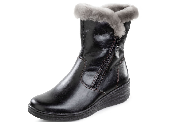 Stiefel & Stiefeletten - ELENA EDEN, gefütterte Damen-Stiefeletten, Winterschuhe, Weite H, mit Lammfell  Ansicht 9 Stiefel & Stiefeletten - ELENA EDEN, gefütterte Damen-Stiefeletten, Winterschuhe, Weite H, mit Lammfell , in Größe 036 bis 041, in Farbe BEIGE Ansicht 9