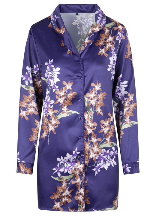 Langarm - LingaDore Nachthemd mit Floraldessin, in Größe 3XL (46) bis XXL (44), in Farbe SAPHIR-BUNT Ansicht 2