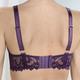 - Bügel-BH aus hübscher Elastikspitze, in Größe 075 bis 105, in Cup B, in Farbe AUBERGINE – Farbe AUBERGINE – Ansicht 3