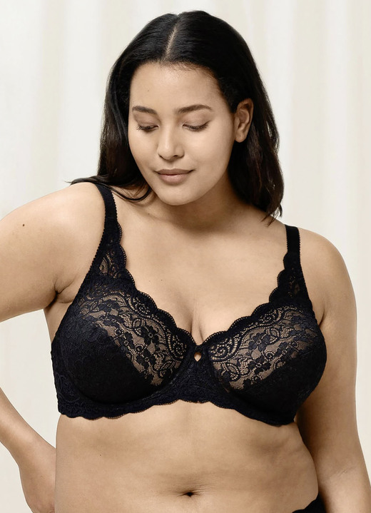 Bügel-BH - Triumph Amourette Bügel-BH mit Elastikspitze, in Größe 075 bis 100, in Cup B, in Farbe WEISS Ansicht 11