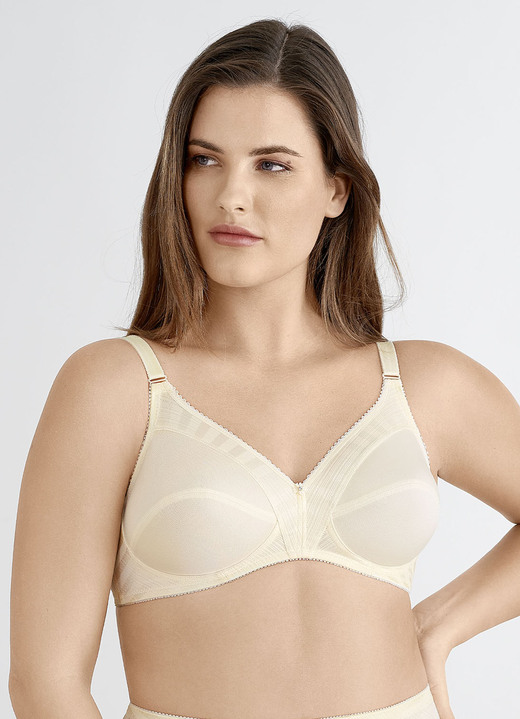 Soft-BH - Felina BH mit Strukturmuster, in Größe 075 bis 115, in Cup E, in Farbe WEISS Ansicht 11