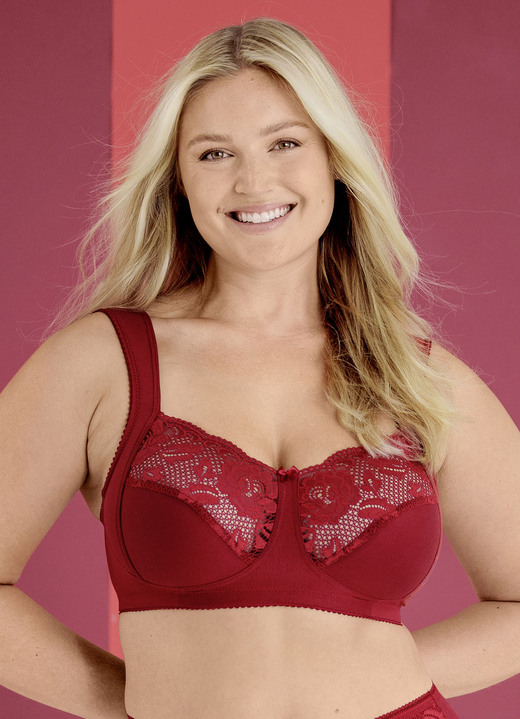 Soft-BH - Miss Mary BH mit elastischen Spitzeneinsätzen Ansicht 19 Soft-BH - Miss Mary BH mit elastischen Spitzeneinsätzen, in Größe 080 bis 120, in Cup E, in Farbe WEISS Ansicht 19