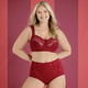 Soft-BH - Miss Mary BH mit elastischen Spitzeneinsätzen – Farbe ROT – Ansicht 2 Soft-BH - Miss Mary BH mit elastischen Spitzeneinsätzen, in Größe 080 bis 120, in Cup H, in Farbe MARINE – Farbe ROT – Ansicht 2