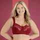 Soft-BH - Miss Mary BH mit elastischen Spitzeneinsätzen – Farbe ROT – Ansicht 3 Soft-BH - Miss Mary BH mit elastischen Spitzeneinsätzen, in Größe 080 bis 120, in Cup H, in Farbe MARINE – Farbe ROT – Ansicht 3