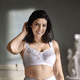 Soft-BH - Miss Mary BH mit elastischen Spitzeneinsätzen – Farbe WEISS – Ansicht 1 Soft-BH - Miss Mary BH mit elastischen Spitzeneinsätzen, in Größe 080 bis 120, in Cup H, in Farbe MARINE – Farbe WEISS – Ansicht 1