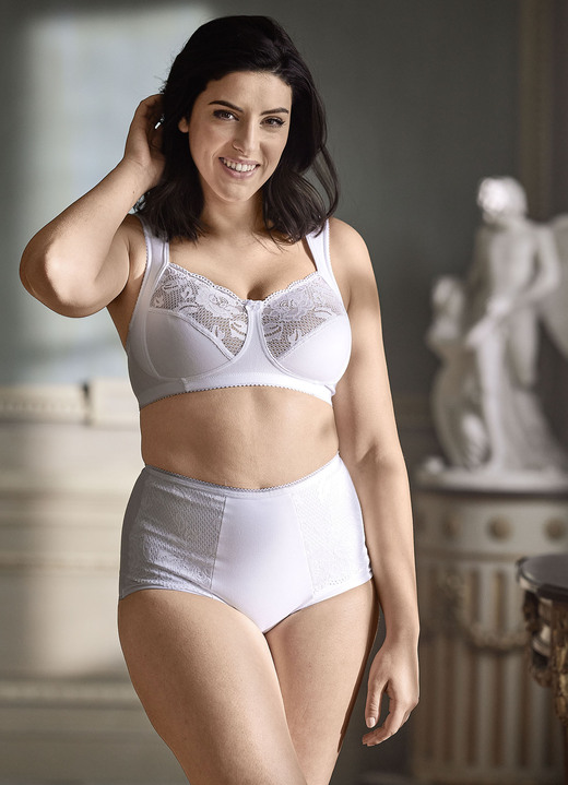 Soft-BH - Miss Mary BH mit elastischen Spitzeneinsätzen Ansicht 6 Soft-BH - Miss Mary BH mit elastischen Spitzeneinsätzen, in Größe 080 bis 120, in Cup E, in Farbe WEISS Ansicht 6