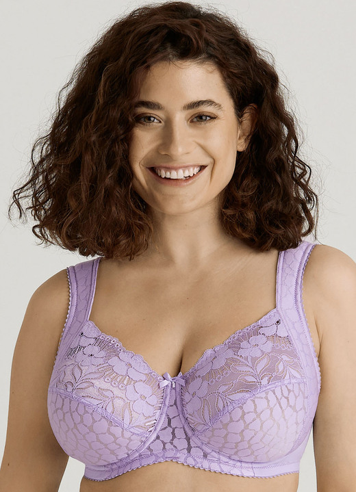 Bügel-BH - Miss Mary Bügel-BH mit strukturiertem Vorderteil, in Größe 075 bis 110, in Cup B, in Farbe WEISS Ansicht 25