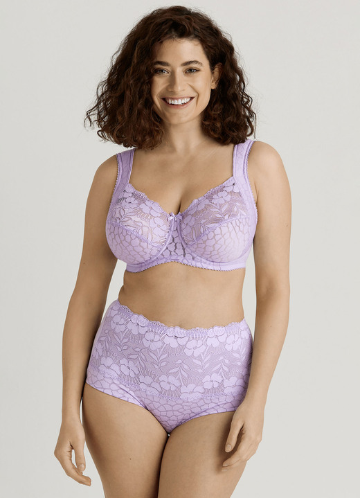Bügel-BH - Miss Mary Bügel-BH mit strukturiertem Vorderteil, in Größe 075 bis 110, in Cup D, in Farbe FLIEDER Ansicht 3