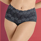 Slips - Miss Mary Miederslip mit unterlegter Elastikspitze im Vorderteil – Farbe GRAFIT – Ansicht 1 Slips - Miss Mary Miederslip mit unterlegter Elastikspitze im Vorderteil, in Größe 038 bis 056, in Farbe ROT – Farbe GRAFIT – Ansicht 1