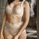 Slips - Miss Mary Miederslip mit unterlegter Elastikspitze im Vorderteil – Farbe BEIGE – Ansicht 2 Slips - Miss Mary Miederslip mit unterlegter Elastikspitze im Vorderteil, in Größe 038 bis 056, in Farbe ROT – Farbe BEIGE – Ansicht 2