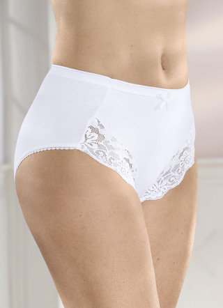 Dreierpack Slips mit elastischer Spitze