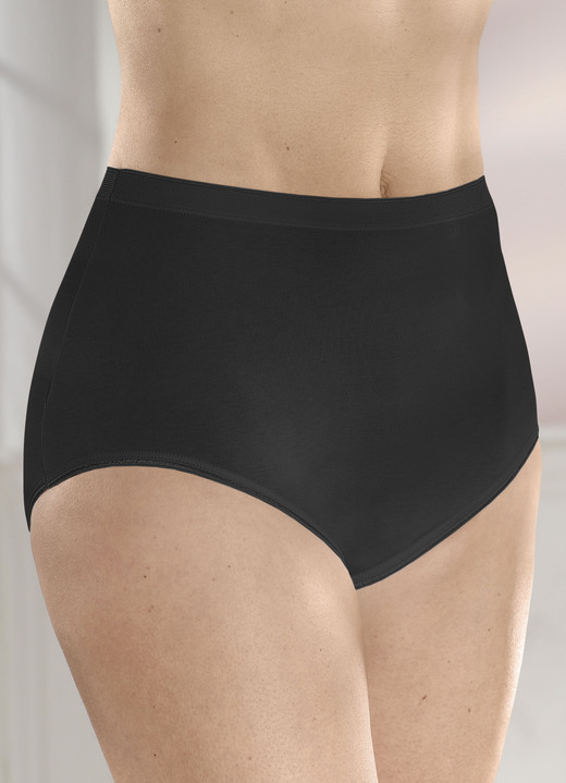 Slips - brio lingerie Fünferpack Slips mit elastischen Abschlüssen, in Größe 040 bis 058, in Farbe WEISS Ansicht 5