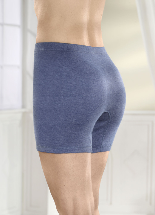 Schlüpfer - Zweierpack Permatherm Longpants Ansicht 2 Schlüpfer - Zweierpack Permatherm Longpants, in Größe 3XL (56/58) bis XXL (52/54), in Farbe JEANSBLAU MELIERT Ansicht 2