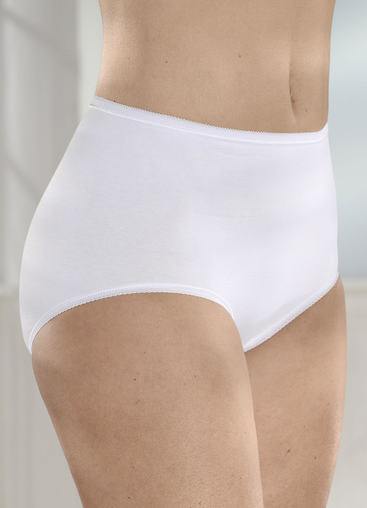 - Viererpack Nina von C. Slips mit elastischen Abschlüssen, in Größe 038 bis 052, in Farbe WEISS Ansicht 1