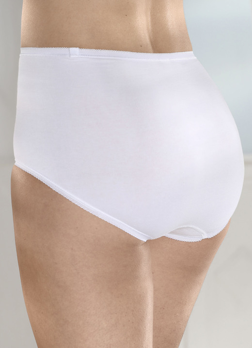 - Viererpack Nina von C. Slips mit elastischen Abschlüssen, in Größe 038 bis 052, in Farbe WEISS Ansicht 2