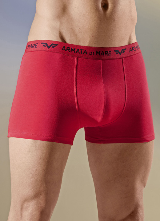 Pants & Boxershorts - Viererpack Pants mit Elastikbund, in Größe 004 bis 010, in Farbe 2X ROT, 2X SCHWARZ