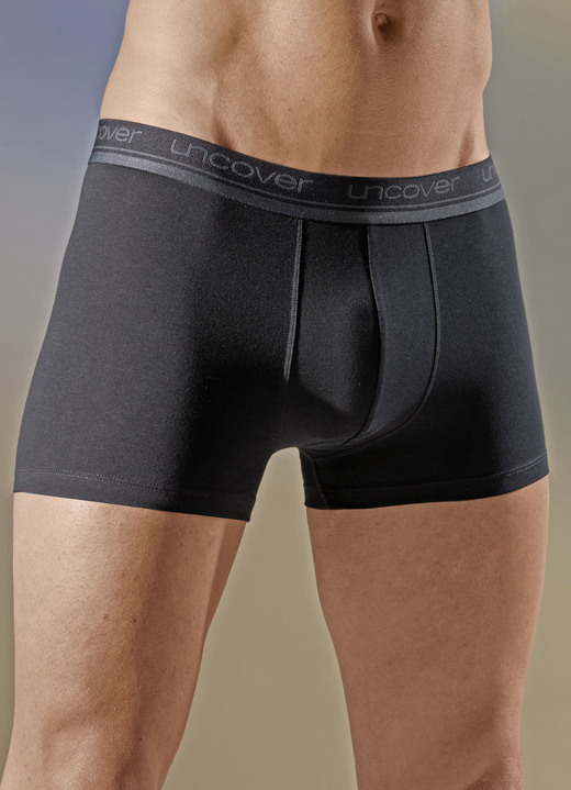 Pants & Boxershorts - uncover by Schiesser, Dreierpack Pants mit Elastikbund, in Größe 004 bis 009, in Farbe 3X SCHWARZ