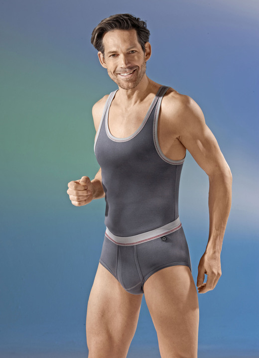 - Pfeilring, Dreierpack Sportjacken aus Feinripp, grafit, in Größe 005 bis 012, in Farbe GRAFIT Ansicht 2