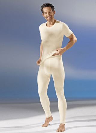 Slips & Unterhosen - Unterhose, lang, mit Angora, in Ecru, in Größe L bis XXL, in Farbe ECRU