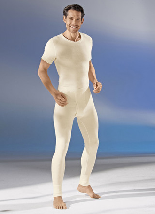 Slips & Unterhosen - Unterhose, lang, mit Angora, in Ecru, in Größe L bis XXL, in Farbe ECRU