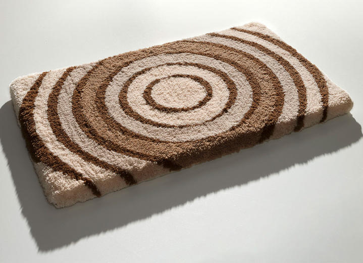 SALE % - Badgarnitur von Kleine Wolke mit rutschhemmender Rückseite, in Größe 100 (Vorleger halbrund, 50/ 80 cm) bis 112( WC-Deckelbezug, 47/ 50 cm), in Farbe BEIGE Ansicht 1