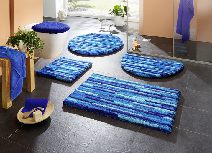 Badgarnituren - Badgarnitur  mit rutschhemmender Rückseite, in Größe 100 (Vorleger halbrund, 50/ 80 cm) bis 112 (WC-Deckelbezug, 47/ 50 cm), in Farbe ANTHRAZIT Ansicht 7