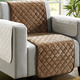 Sessel- & Sofaüberwürfe - Couch- und Sesselschoner mit Anti-Rutsch-Beschichtung, in Größe 101 (Sesselschoner, 50x150 cm) bis 865 (2 Armlehnenschoner, 50x 70 cm), in Farbe BEIGE – Farbe CAMEL – Ansicht 1