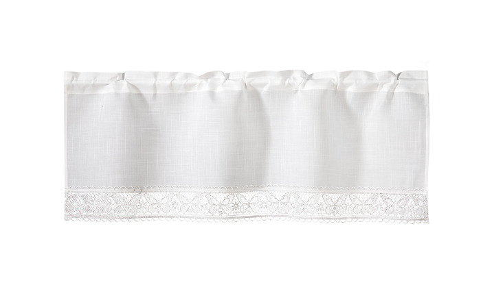 - Kurzstore mit feiner Schmetterlingsstickerei, in Größe 786 (Kurzstore, H45xB 90 cm) bis 788 (Kurzstore, H45xB120 cm), in Farbe CREME Ansicht 2