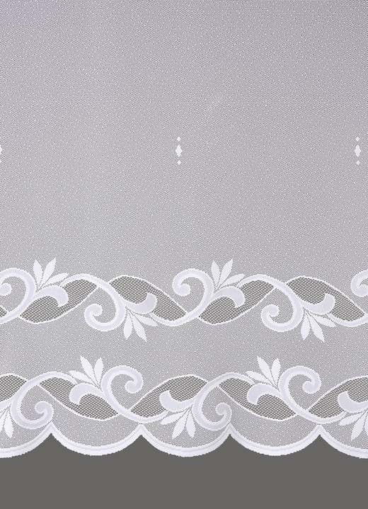 Klassisch - Leichter Bogen-Store mit Automatikfaltenband Ansicht 3 Klassisch - Leichter Bogen-Store mit Automatikfaltenband, in Größe 136 (H105xB300 cm) bis 165 (H145xB600 cm), in Farbe WEISS Ansicht 3