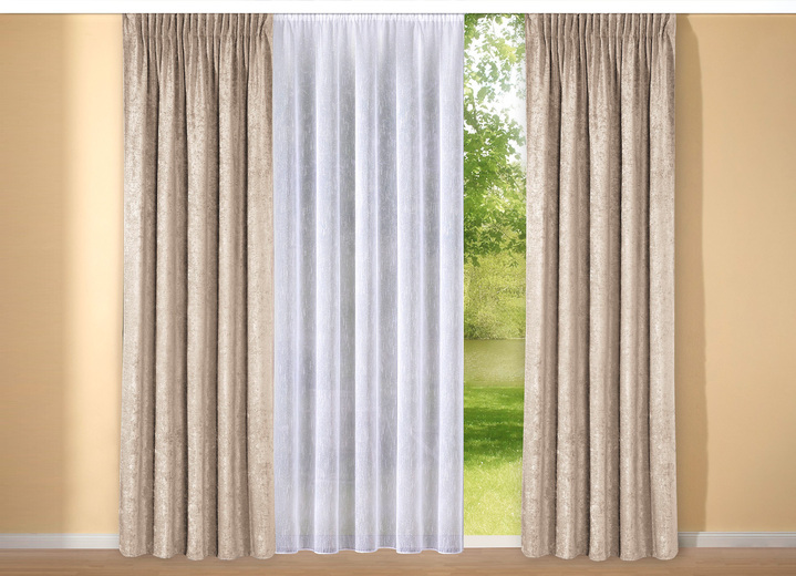 Klassisch - Thermo-Chenille-Verdunkelungsschal mit Multifunktionsband Ansicht 6 Klassisch - Thermo-Chenille-Verdunkelungsschal mit Multifunktionsband, in Größe 365 (H145xB135 cm) bis 456 (H245xB135 cm), in Farbe BORDEAUX Ansicht 6