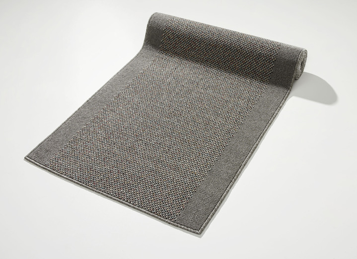Läufer & Stufenmatten - Perfekte Läufer nach Ihrem Wunschmaß, in Größe 100 (50 cm breit) bis 106 (100 cm breit), in Farbe GRAU Ansicht 1