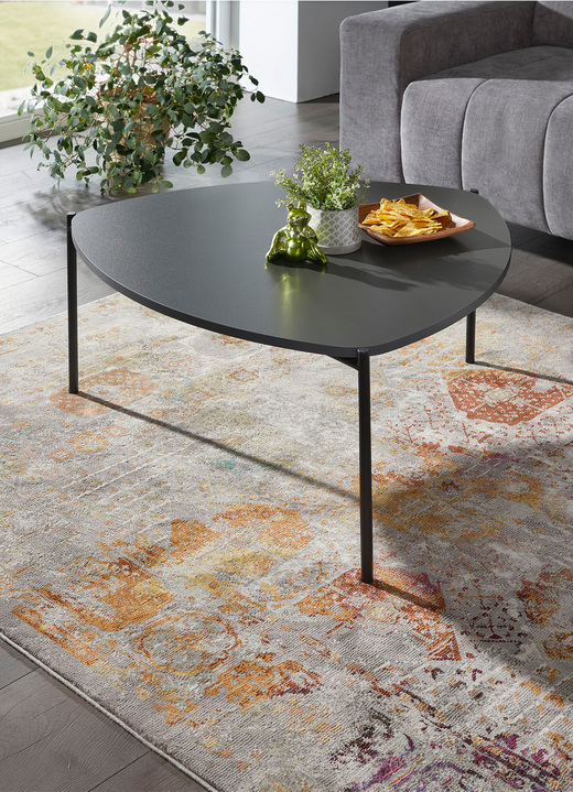 Couchtische - Couchtisch im Loft-Design mit Metallgestell, in Farbe EICHE Ansicht 9