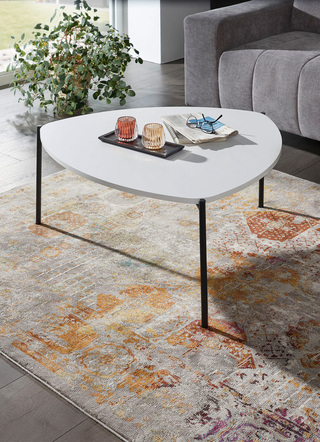 Couchtische - Couchtisch im Loft-Design mit Metallgestell, in Farbe EICHE