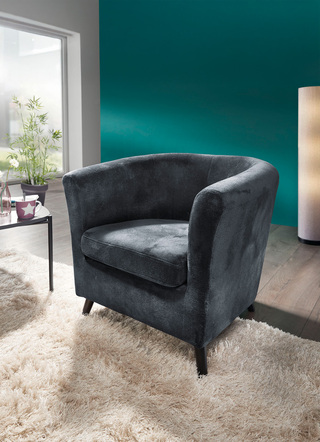 Sessel - Pflegeleichter Sessel auf Holzfüßen, in Farbe BEIGE