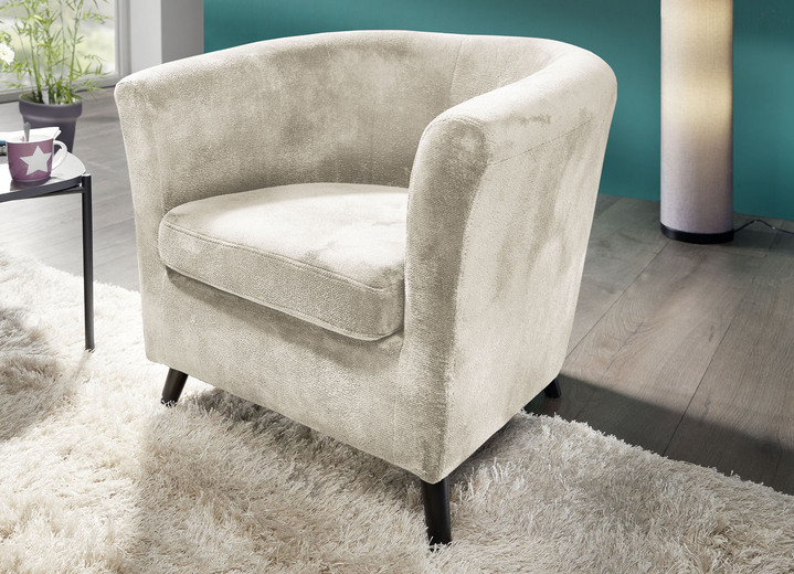 Sessel - Pflegeleichter Sessel auf Holzfüßen, in Farbe BEIGE Ansicht 5