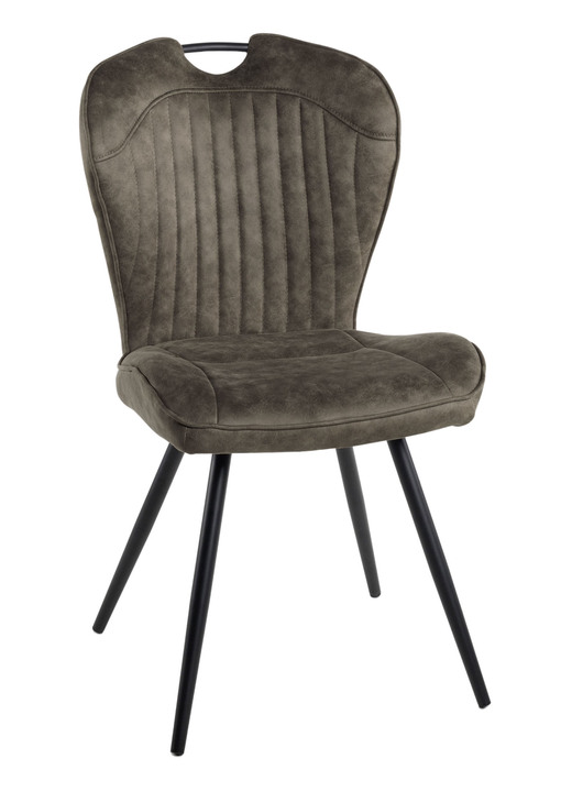 - Esszimmerstühle, 4er-Set, mit Metallgestell, in Farbe ESPRESSO, in Ausführung Stühle Lino, 4er-Set Ansicht 1