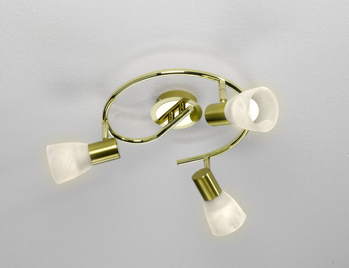 Deckenleuchten - Deckenleuchte aus mattem Metall Ansicht 4 Deckenleuchten - Deckenleuchte aus mattem Metall, in Farbe NICKEL, in Ausführung 2-flammig Ansicht 4