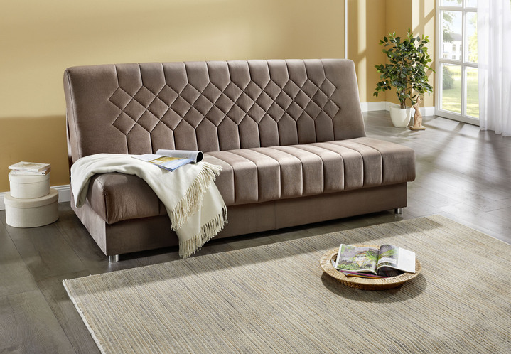 - Klick-Klack-Schlafsofa mit Bettkasten, in Farbe BRAUN Ansicht 1