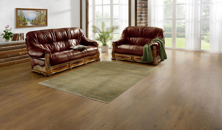 Polstergruppen - Italienische Polstermöbel mit Bezug aus echtem Leder, in Farbe GRÜN, in Ausführung Sessel Ansicht 8