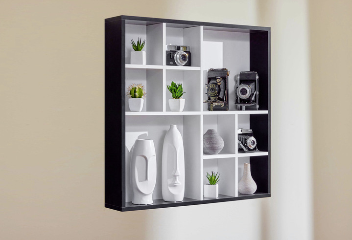 Regale - Individuellen Wandregale, in Farbe SCHWARZ-WEISS, in Ausführung Mit 7 Fächer Ansicht 2