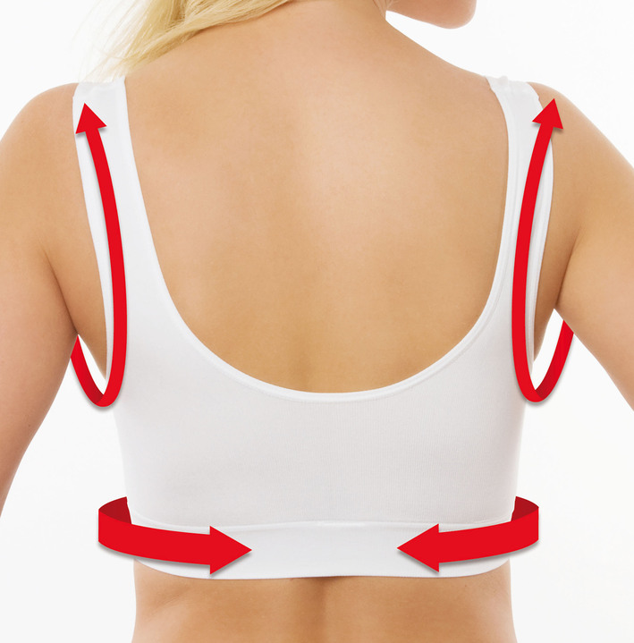 Wäsche - Wohlfühl-BH, 3er-Set Ansicht 9 Wäsche - Wohlfühl-BH, 3er-Set, in Größe 3XL (52/54) bis XXL (48/50), in Farbe ROSA-LAVENDEL-BLAU Ansicht 9