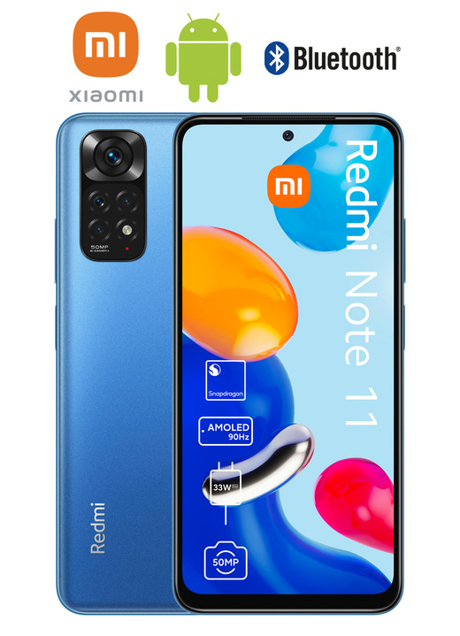 - Xiaomi Redmi Note 11 Smartphone, in Farbe BLAU Ansicht 1