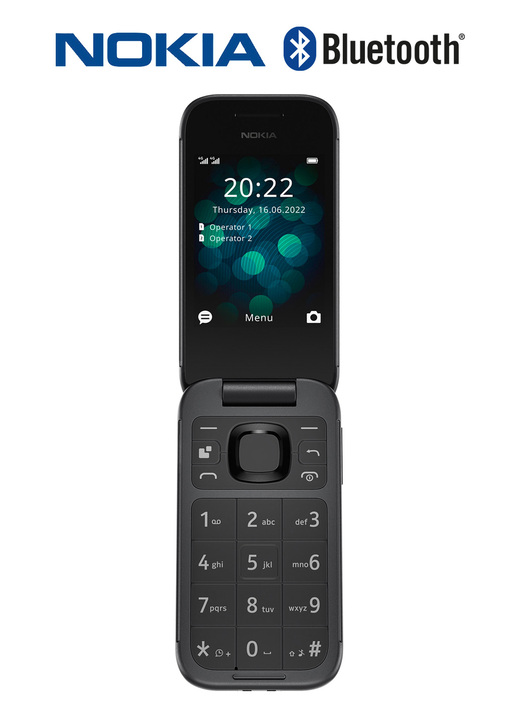 Mobil-Telefone - Nokia 2660 Flip Großtasten-Klapphandy, in Farbe SCHWARZ Ansicht 1
