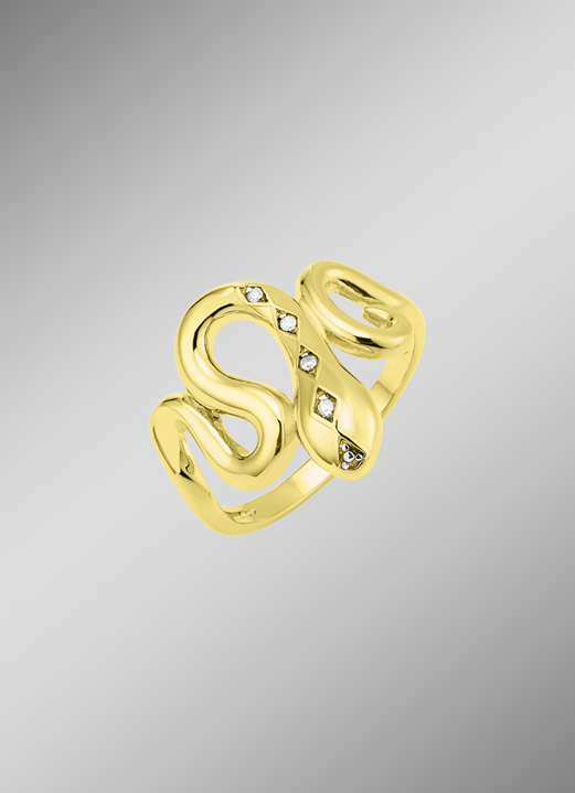 Ringe - Schlangenring mit 4 Diamanten, in Größe 160 bis 220, in Farbe  Ansicht 1