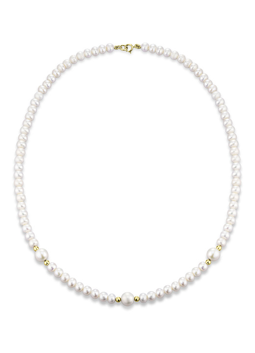 Halsketten - Halskette mit Süßwasser-Zuchtperlen, in Farbe  Ansicht 2
