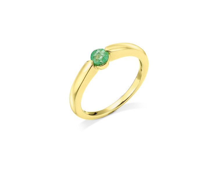 Ringe - Bezaubernder Damenring mit echtem Edelstein, in Größe 160 bis 220, in Farbe , in Ausführung Echt Smaragd Ansicht 2