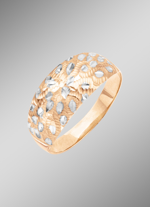 Ringe - Exquisiter Damenring in Bicolor, in Größe 160 bis 220, in Farbe  Ansicht 3