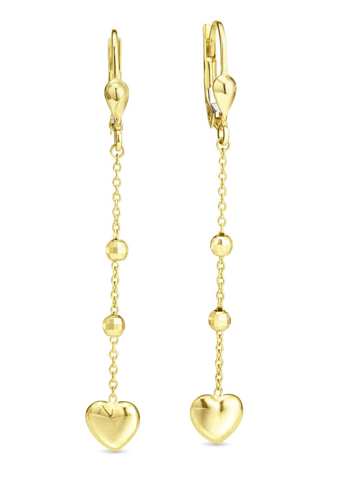 - Süße Herz-Ohrringe, in Farbe  Ansicht 2