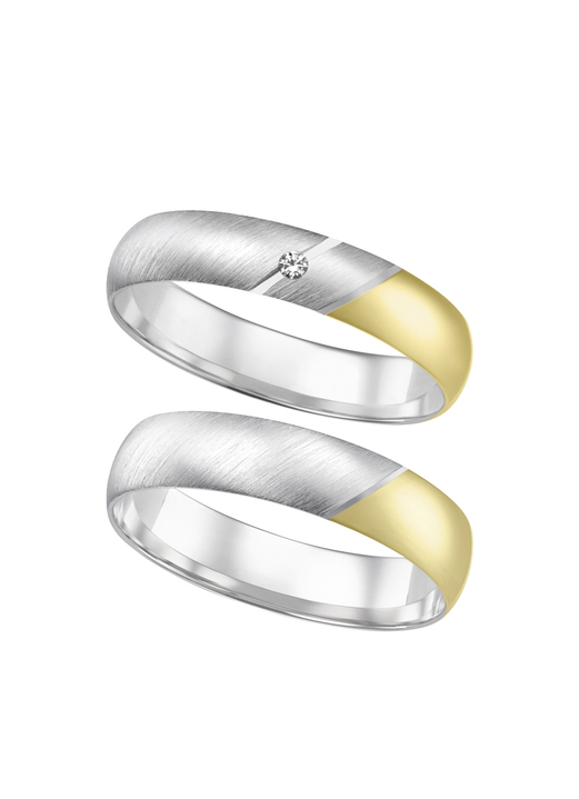 Trauringe - Trauring in Bicolor, in Größe 160 bis 240, in Farbe  Ansicht 2