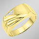 Ringe - Herrenring mit Diamant – Ansicht 1 Ringe - Herrenring mit Diamant, in Größe 180 bis 240, in Farbe  – Ansicht 1